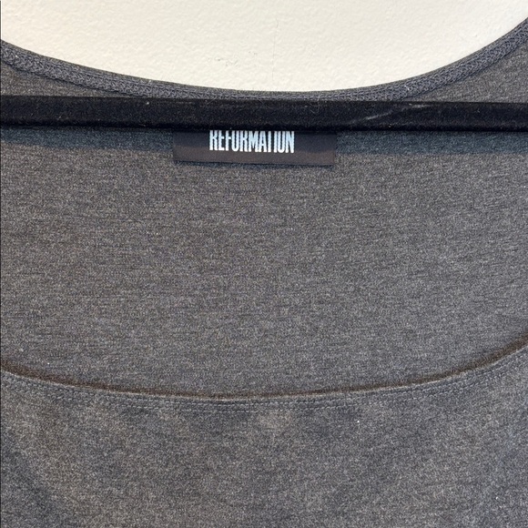 Reformation Gray Long Sleeve Dress Large - Picture 5 of 5